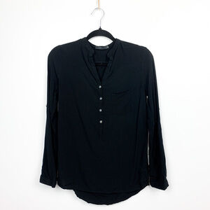 Suzy Shier Long Sleeve Black Top
